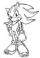 coloriage sonic noir